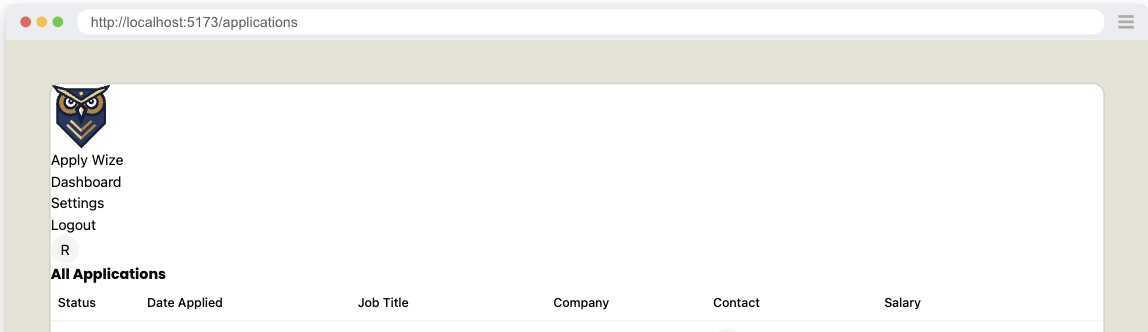 The current implemented header which is unstyled.