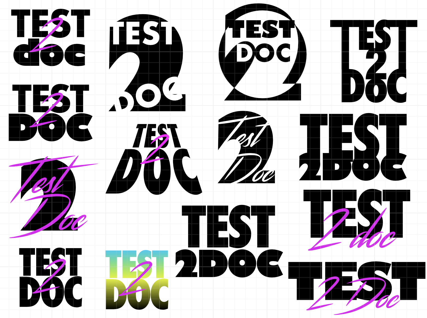 Various other logo examples for test2doc