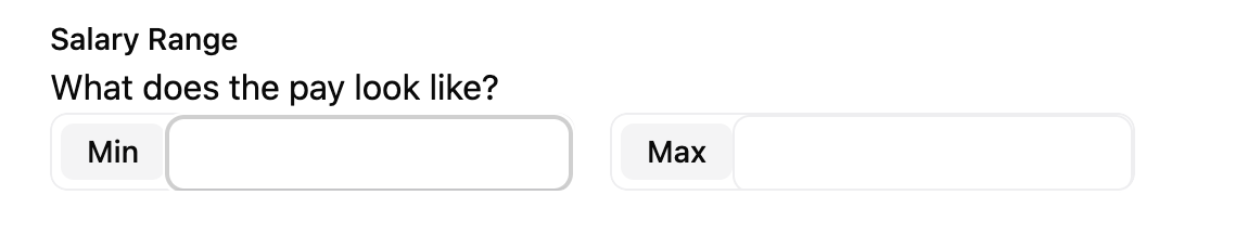 A screenshot of the min and max labels appearing to touch the input field.